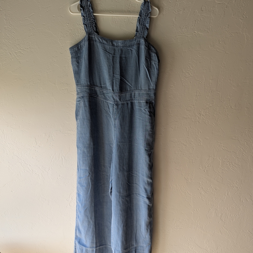 LOFT Blue Denim Jumpsuit